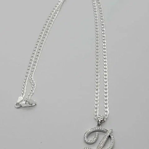 Brand New Sterling Silver 925 Letter D Necklace