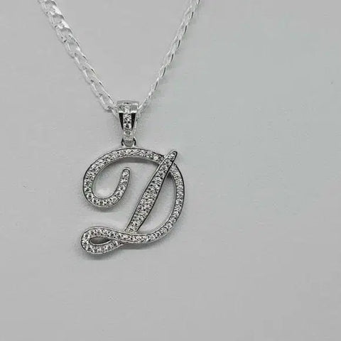 Brand New Sterling Silver 925 Letter D Necklace