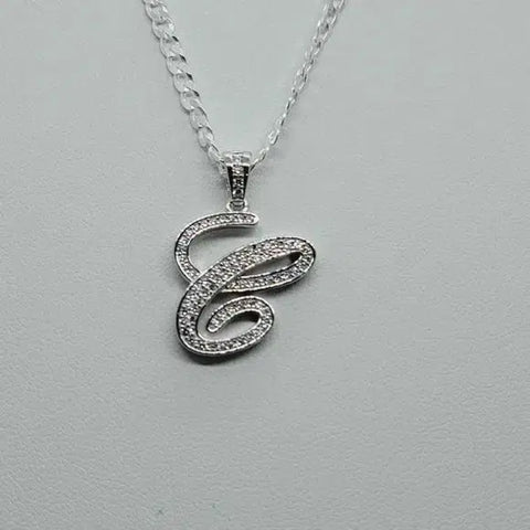 Brand New Sterling Silver 925 Letter C Necklace