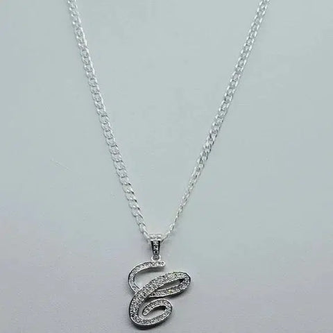 Brand New Sterling Silver 925 Letter C Necklace