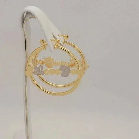 Brand New Brazilian 18k Gold Filled " I LOVE YOU" Earrings