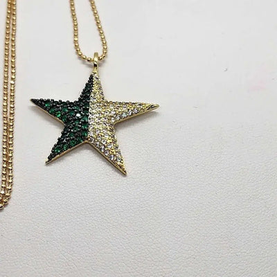 Brand NEW  Brazilian 18k Gold Filled Necklace with Star Pendant Brass