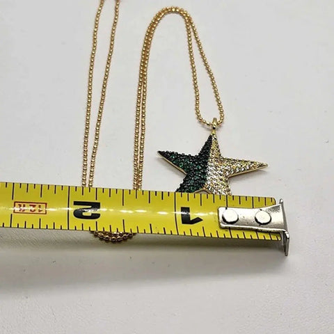 Brand NEW  Brazilian 18k Gold Filled Necklace with Star Pendant Brass