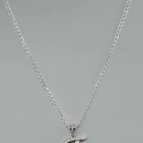 Brand New Sterling Silver 925 Letter F Necklace