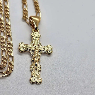 Brand NEW  Brazilian 18k Gold Filled Cross Necklace