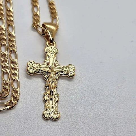 Brand NEW  Brazilian 18k Gold Filled Cross Necklace