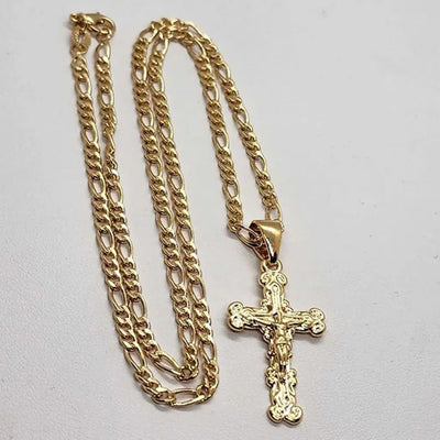 Brand NEW  Brazilian 18k Gold Filled Cross Necklace