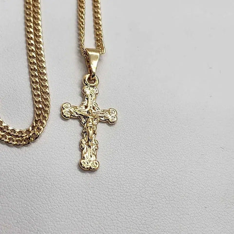 Brand NEW  Brazilian 18k Gold Filled Cross Necklace