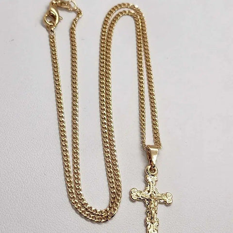 Brand NEW  Brazilian 18k Gold Filled Cross Necklace