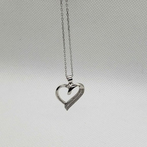 Brand New Sterling Silver 925 Heart Necklace