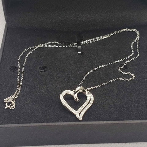 Brand New Sterling Silver 925 Heart Necklace