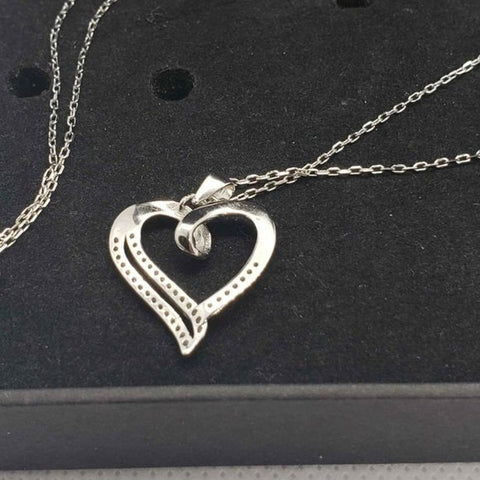 Brand New Sterling Silver 925 Heart Necklace