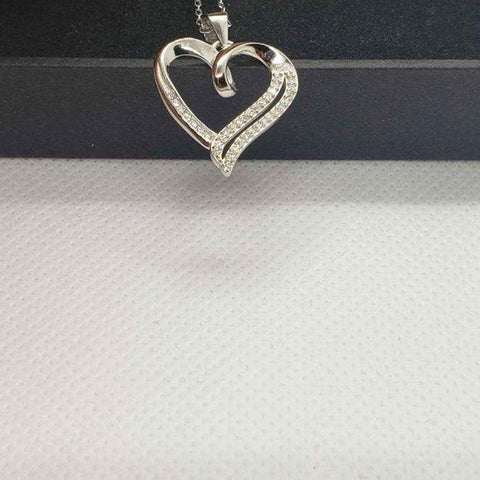 Brand New Sterling Silver 925 Heart Necklace