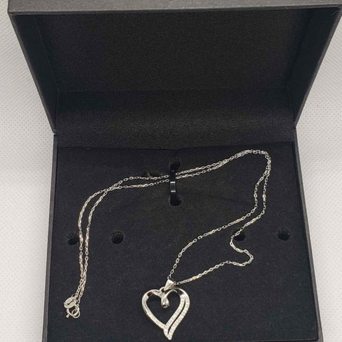 Brand New Sterling Silver 925 Heart Necklace