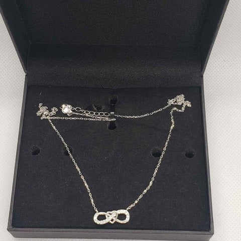 Brand New Sterling Silver 925 Infinite & Heart Necklace