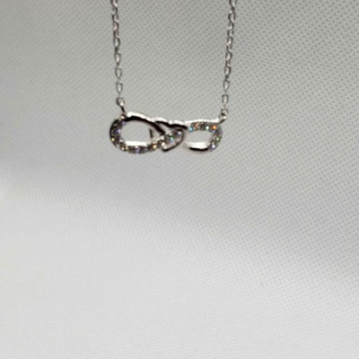 Brand New Sterling Silver 925 Infinite & Heart Necklace