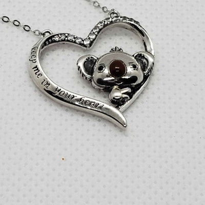 Brand New Sterling Silver 925 Koala Cz stones Necklace