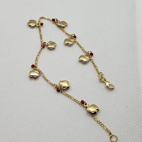 Brand New Brazilian 18k gold filled Apple's Anklet