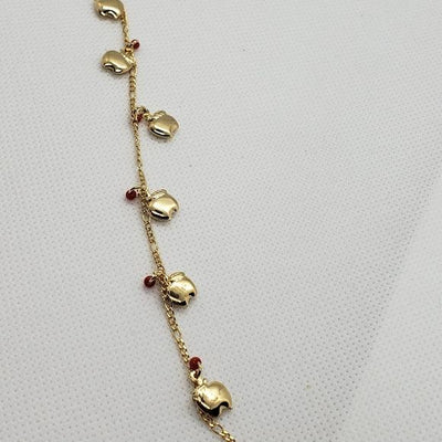 Brand New Brazilian 18k gold filled Apple's Anklet