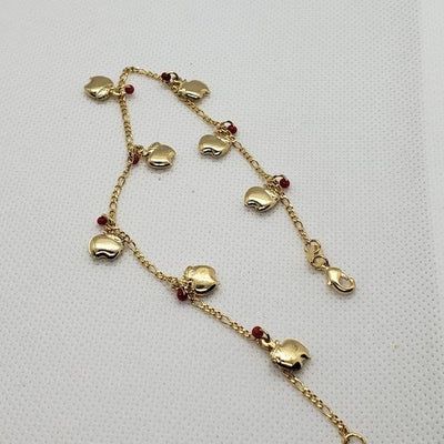 Brand New Brazilian 18k gold filled Apple's Anklet