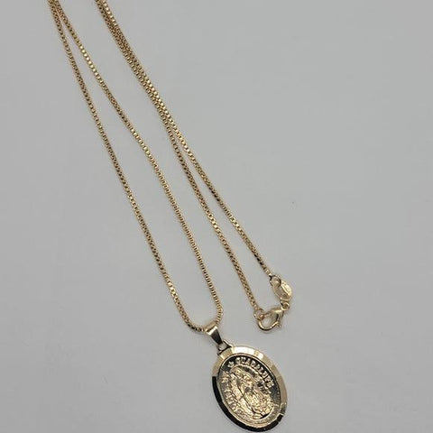 Brand New Brazilian 18k Gold Filled Virgen De Guadalupe Necklace