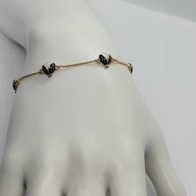 Brand New 18k Gold Plated Lady Bug Bracelet