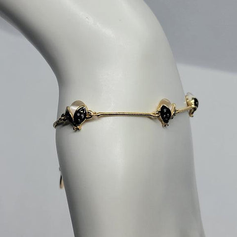 Brand New 18k Gold Plated Lady Bug Bracelet