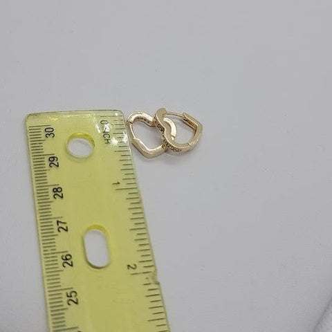 Brand New Brazilian 18k Gold Filled Heart Earrings