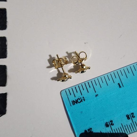 Brand New Brazilian 18k Gold Filled Turtle Studs  Earrings