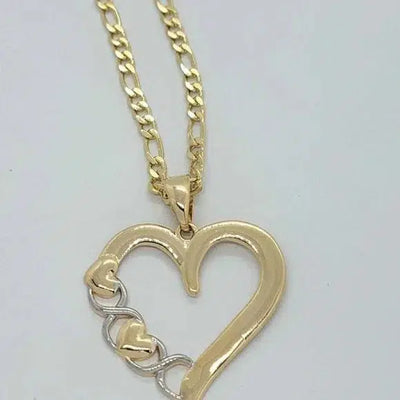 Brand New Brazilian 18k Gold Filled HEART Necklace