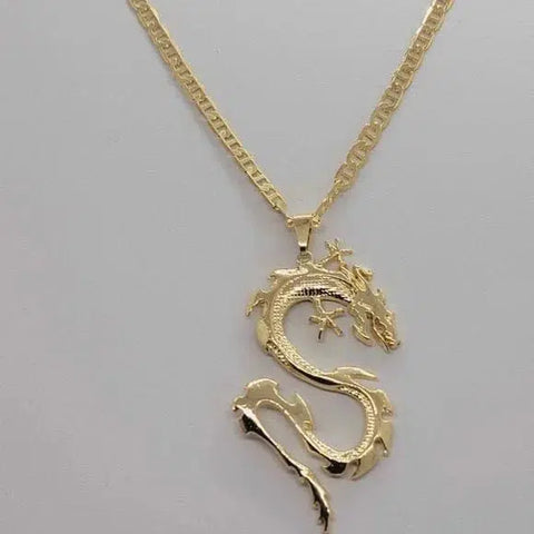 Brand New Brazilian 18k Gold Filled Dragon Necklace