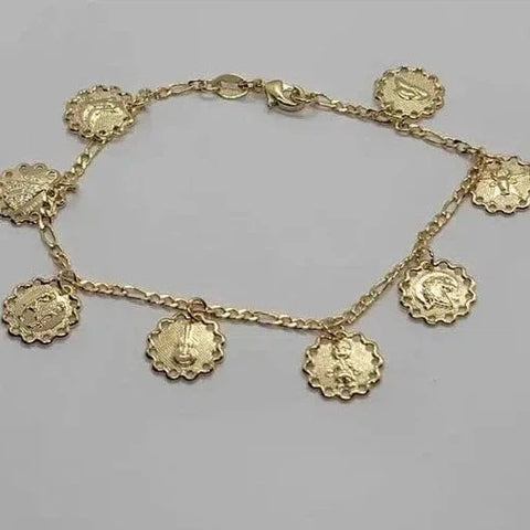 Brand New Brazilian 18k Gold Filled Multi Charms Bracelet