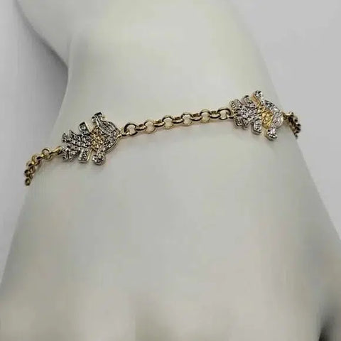 Brand New  Brazilian 18k Gold Filled 3 Daughter Bracelet