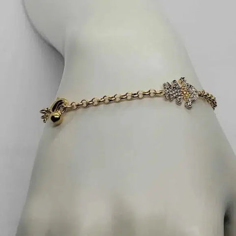 Brand New  Brazilian 18k Gold Filled 3 Daughter Bracelet