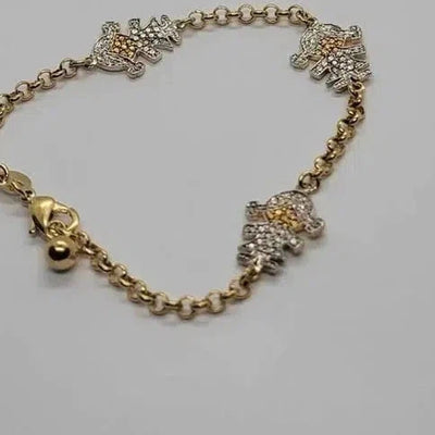 Brand New  Brazilian 18k Gold Filled 3 Daughter Bracelet