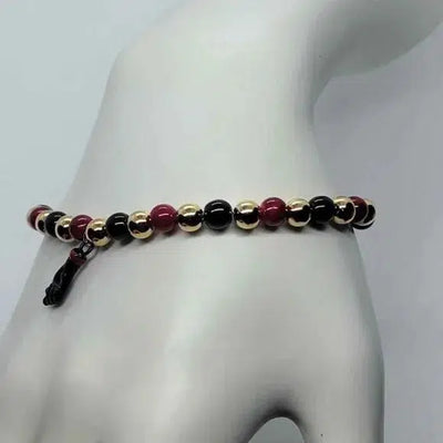 Brand New Brazilian 18k Gold Filled Azabaches beaded bracelet