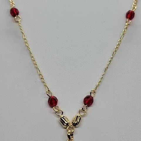 Brand New Brazilian 18k Gold Filled Red Elephant Necklace