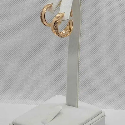 Brand New Brazilian 18k Gold Filled Rose Gold Color Earrings