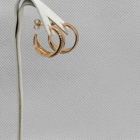 Brand New Brazilian 18k Gold Filled Rose Gold Color Earrings