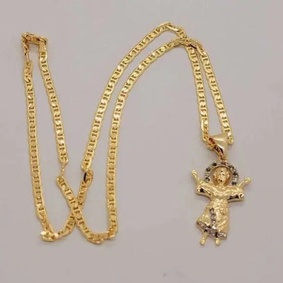 Brand New Brazilian 18k Gold Filled El Nino Divino Necklace