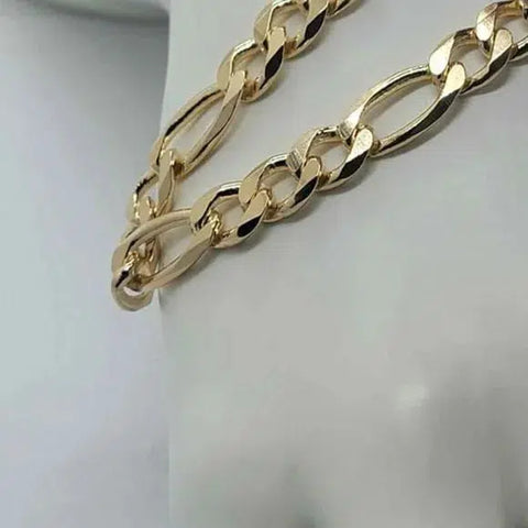 Brand New Brazilian 18k Gold Filled Figaro Bracelet