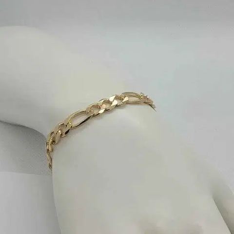 Brand New Brazilian 18k Gold Filled Figaro Bracelet