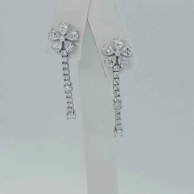 Brand New Sterling Silver 925 Flower Design Earrings