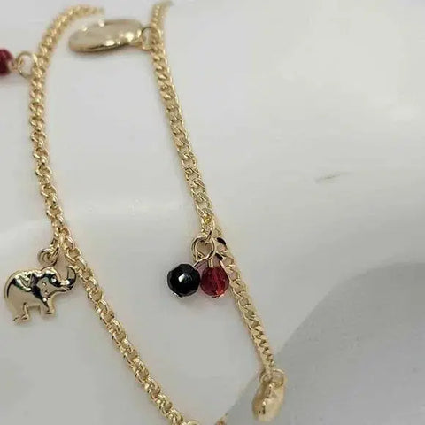 Brand New Brazilian 18k Gold Filled Multi Charms Bracelet