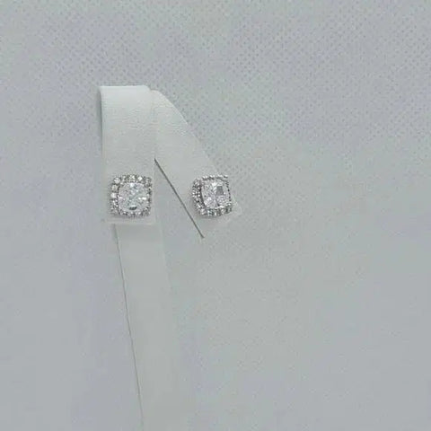 Brand New Sterling Silver 925 Square design Earrings