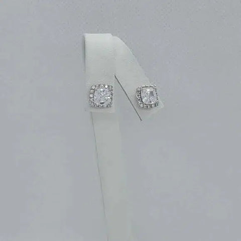 Brand New Sterling Silver 925 Square design Earrings