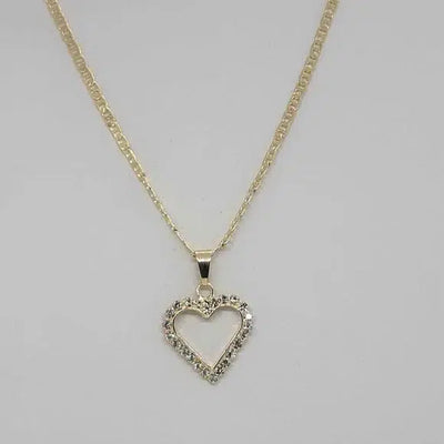 Brand New Brazilian 18k Gold Filled Heart Necklace