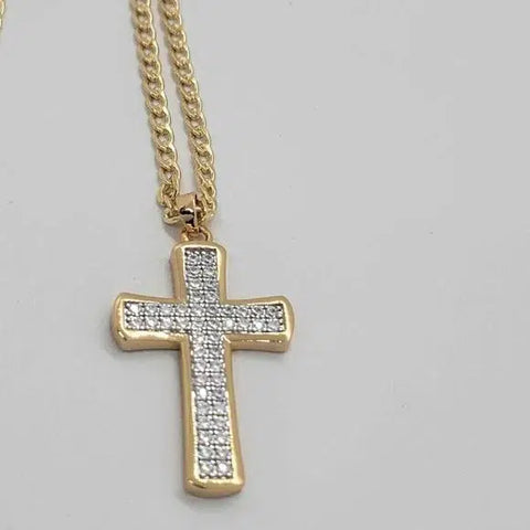 Brand New Brazilian 18k Gold Filled Cross Necklace