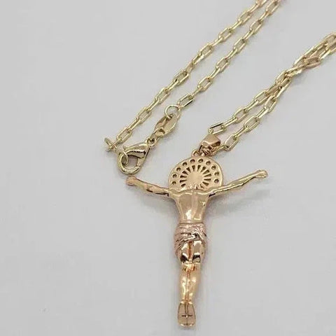 Brand New Brazilian 18k Gold Filled Jesus Necklace