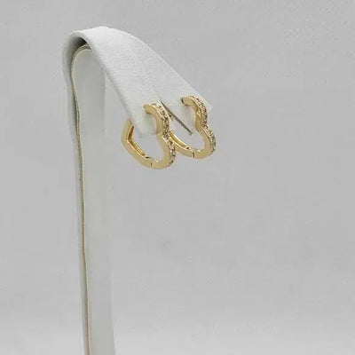 Brand New Brazilian 18k Gold Filled Heart Earrings